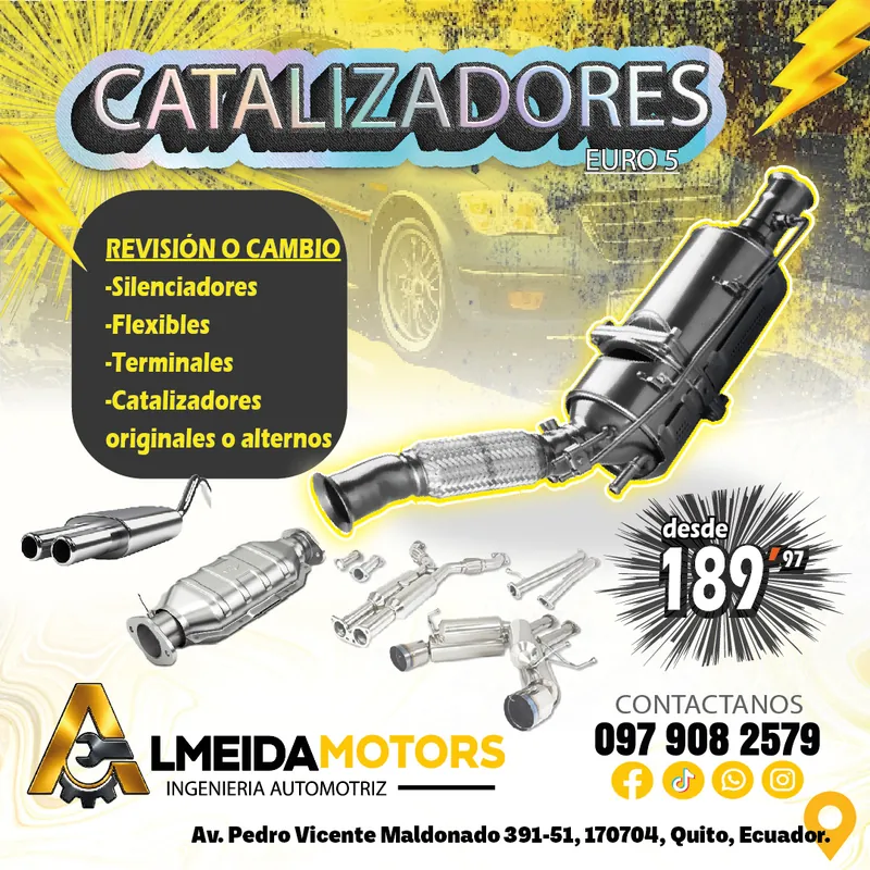 Catalizadores Euro 5 desde $189,97